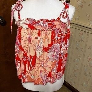 C&C California Smocked Cropped Top NWT Size Small
